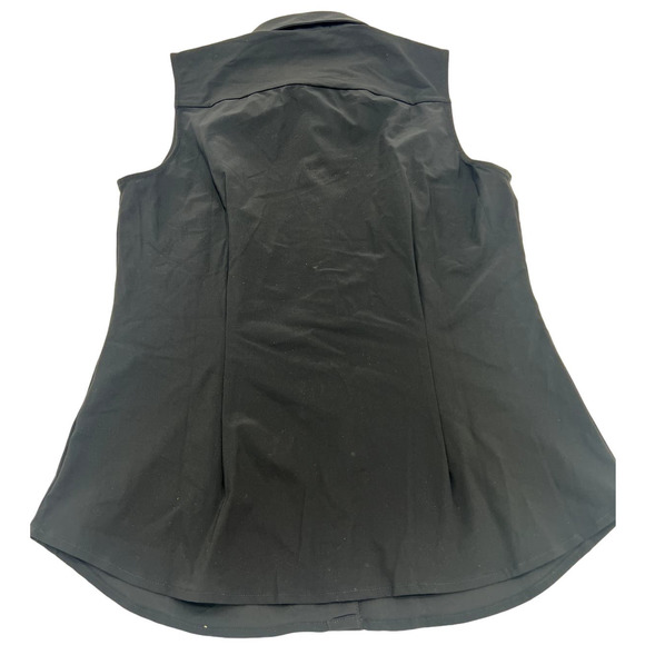 Ameliora Sleeveless Black Button Down Blouse - Picture 6 of 6